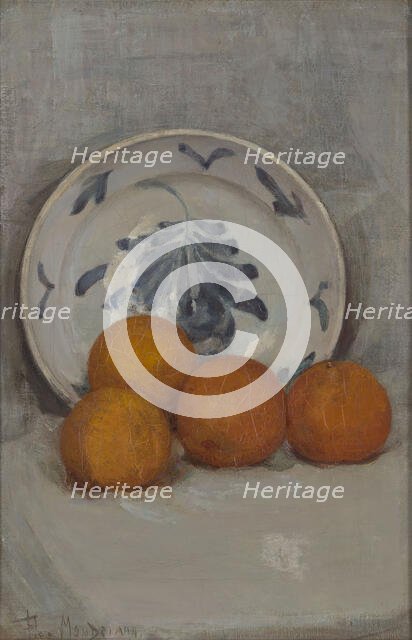 Still life with oranges, 1900. Creator: Mondrian, Piet (1872-1944).