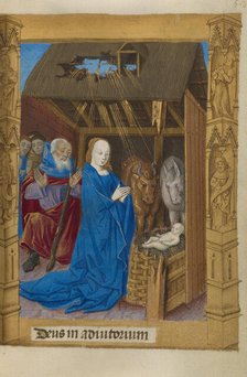 The Nativity; Book of Hours, 1478. Creator: Master of Guillaume Lambert.