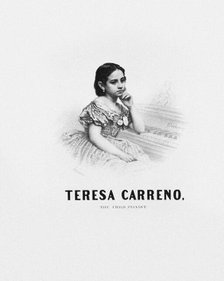 Portrait of the composer and pianist Teresa Carreño (1853-1917), ca 1863. Creator: Fabronius, Dominique C. (1828-1894).