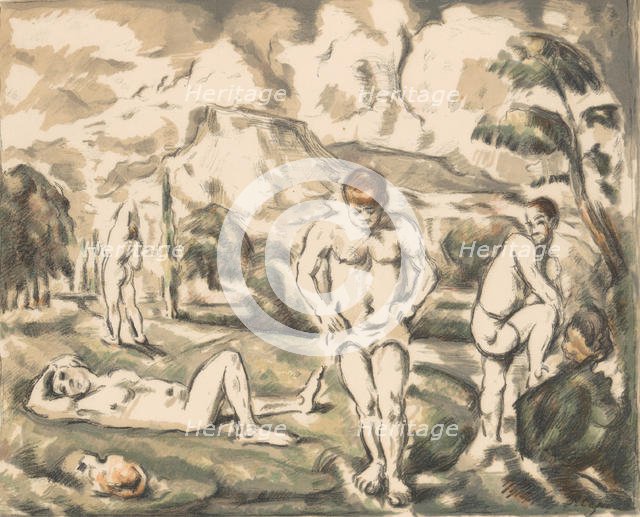 The Large Bathers (Les Baigneurs), ca. 1898., ca. 1898. Creator: Paul Cezanne.