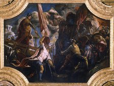 Venetians conquer Gallipoli (War of Ferrara or Salt War against the Duke...), ca 1580-1582. Creator: Tintoretto, Jacopo (1518-1594).