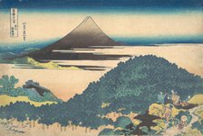 Cushion Pine at Aoyama (Aoyama enza no matsu), from the series Thirty-six Views of ..., ca. 1830-32. Creator: Hokusai.