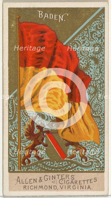 Baden, from Flags of All Nations, Series 2 (N10) for Allen & Ginter Cigarettes Brands, 1890. Creator: Allen & Ginter.