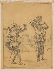 Ghost on the Terrace, 1834. Creator: Eugene Delacroix.