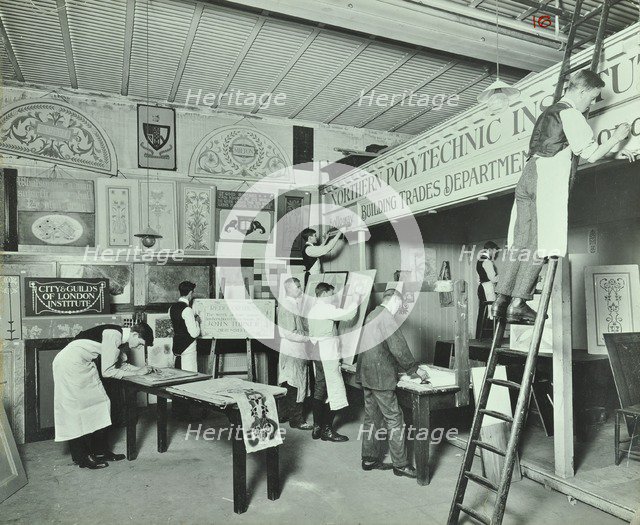 Students from trade classes, Northern Polytechnic, London, 1911. Artist: Unknown.