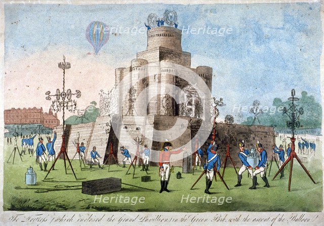 Fortress in Green Park, Westminster, London, 1814. Artist: Anon