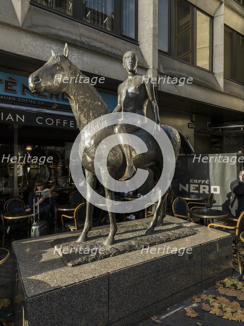 'Horse and Rider', sculpture by Elisabeth Frink, Dover Street and Piccadilly, London, c2010s(?). Artist: Chris Redgrave.