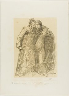 Aid to Those Mutilated in the War, plate one from Actualités, 5570. Creator: Theophile Alexandre Steinlen.
