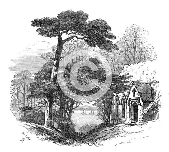 A peep from the churchyard, St. Anthony, Cornwall, 1874. Creator: Unknown.