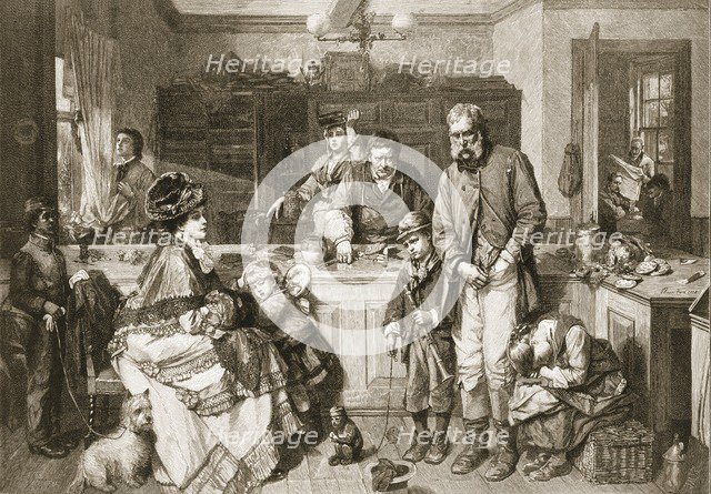 From Hand to Mouth - He was One of the Few who Would not Beg, pub. 1879. Creator: Thomas Faed (1826 - 1900) after.