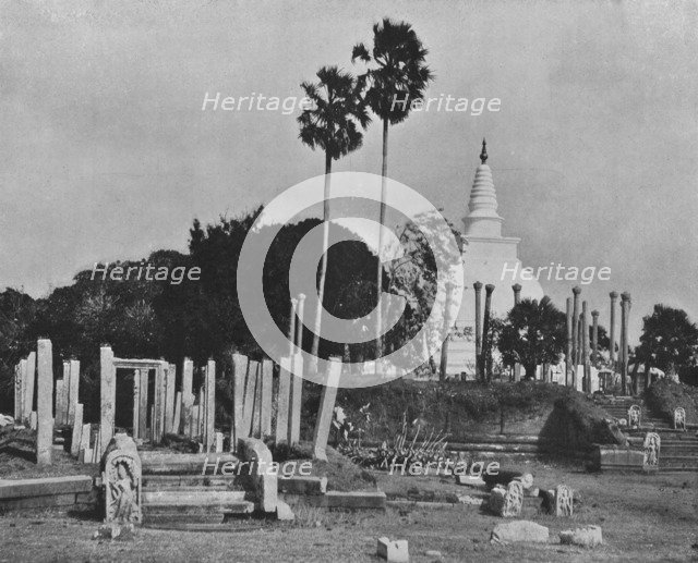 'The Ruined Cities of Anuradhapura. Thuparama Dagoba', c1890, (1910). Artist: Alfred William Amandus Plate.
