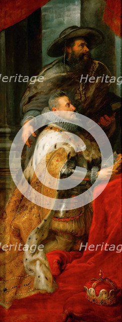 Archduke Albert VII of Austria. Left side panel of the Ildefonso Altarpiece.