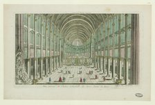 Interior view of the cathedral Notre-Dame de Paris, ca 1770. Creator: Anonymous.
