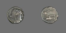 Denarius (Coin) Depicting the Goddess Juno, about 87 or 83 BCE. Creator: Unknown.