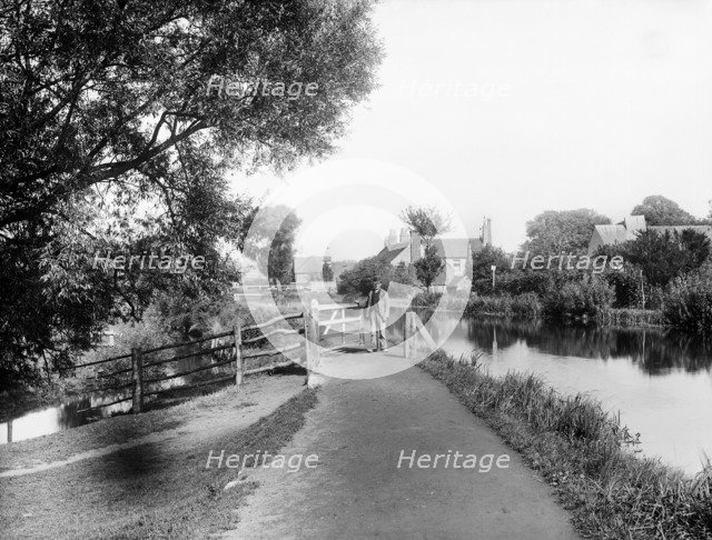 Towpath of the Kennet and Avon Canal, Greenham, near Newbury, Berkshire, 1890. Artist: Henry Taunt.