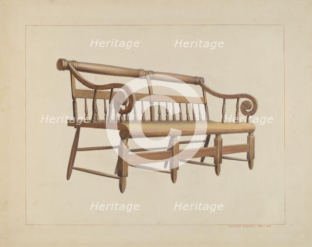 Settee, c. 1938. Creator: Vincent P. Rosel.