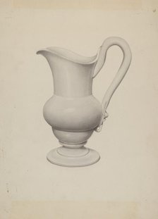 Pitcher, c. 1940. Creator: Roberta Spicer.