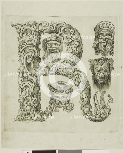 Letter R, 1630. Creator: Pierre Aubry.