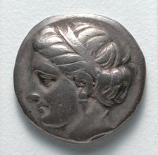 Drachma: Female Head (obverse), c. 369-336 BC. Creator: Unknown.