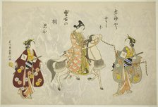Young Man on a Horse, c. 1760s. Creator: Ishikawa Toyonobu.