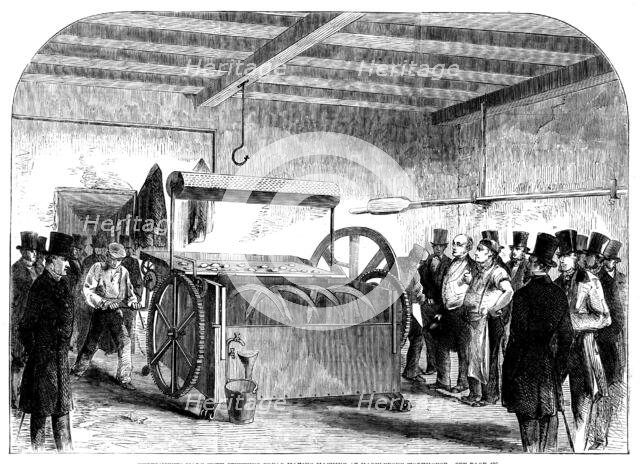 Experiments made with Stevens's Bread-making Machine at Marylebone Workhouse, 1858. Creator: Unknown.