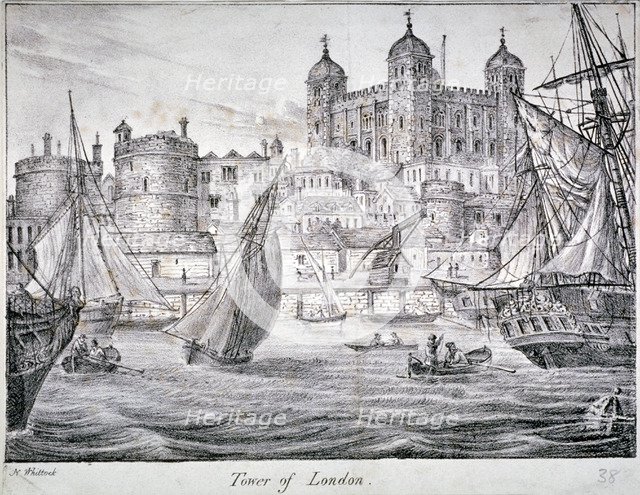 Tower of London, 1829. Artist: Anon