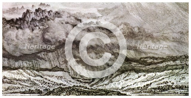 'Snowdon, an Approaching Storm', 1853 (1956). Artist: Unknown
