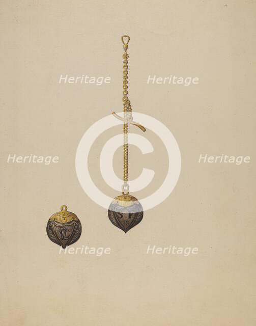 Watch Fob, c. 1936. Creator: Bertha Semple.