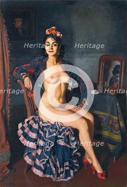La Bella Oterito (La Oterito in her dressing room) , 1936. Creator: Zuloaga y Zabaleto, Ignacio (1870-1945).