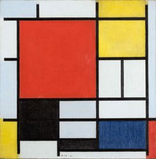 Composition with Large Red Plane, yellow, black, grey and blue, 1921. Creator: Mondrian, Piet (1872-1944).