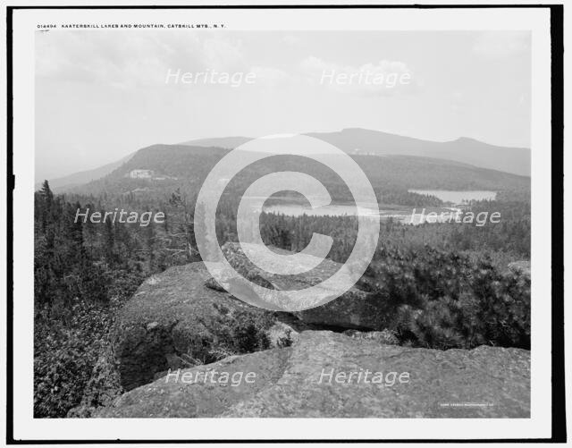 Kaaterskill lakes and mountain, Catskill Mts., N.Y., c1902. Creator: Unknown.