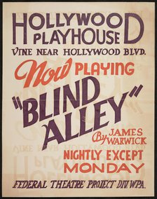 Blind Alley, Los Angeles, [193-]. Creator: Unknown.
