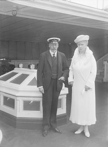 King George V and Queen Mary aboard 'HMY Victoria and Albert', 1933. Creator: Kirk & Sons of Cowes.