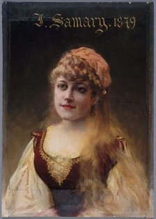 Portrait of Jeanne Samary (1857-1890), member of the Comédie-Française., c1878 — 1888. Creator: Francois Schommer.