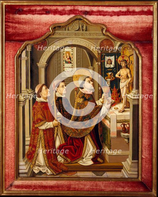 The Mass of Saint Gregory. Creator: Spanish Painter (ca. 1490-1500).