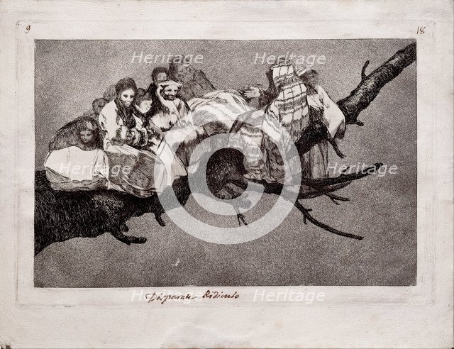Ridiculous Folly (from the series Los Disparates (Follies), 1815-1819. Artist: Goya, Francisco, de (1746-1828)