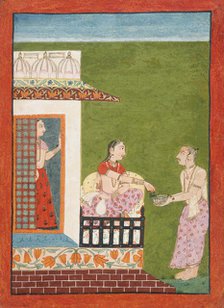 Punyaki Ragini, the Fourth Wife of Bhairava Raga, Folio from a Ragamala (Garland of Melodies), c1700 Creator: Unknown.