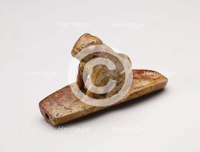 Frog effigy pipe, 200 BCE-500 CE. Creator: Unknown.