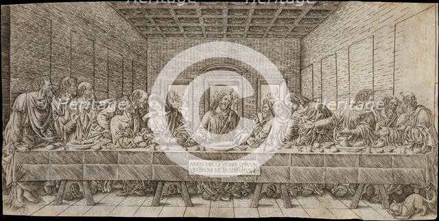 The Last Supper, with a Spaniel, ca. 1500. Creator: Giovan Pietro Birago.