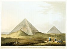 Pyramids at Giza, Egypt, 4th Dynasty, Old Kingdom, 26th century BC (1801). Artist: Unknown