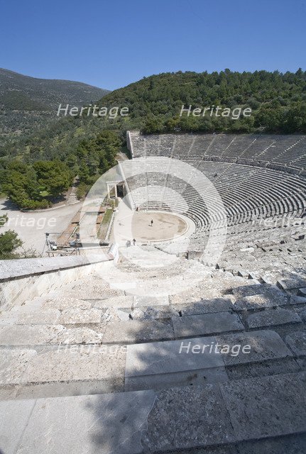 The Greek theatre at Epidauros, Greece. Artist: Samuel Magal