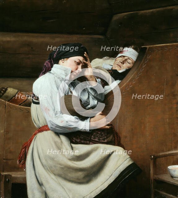 Wounded, 1888. Creator: Carl Fredrik Sundt-Hansen.