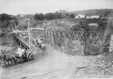 Roosevelt crossing Paranapanema River, Minas, Brazil, 1913. Creator: Bain News Service.