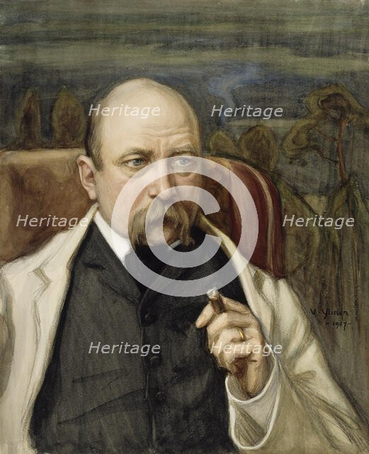 Portrait of Viktor Westerholm, 1907. Creator: Vihtori Ylinen.