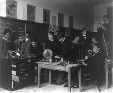 Carlisle Indian School, Carlisle, Pa. Experiments in physics class, 1901. Creator: Frances Benjamin Johnston.