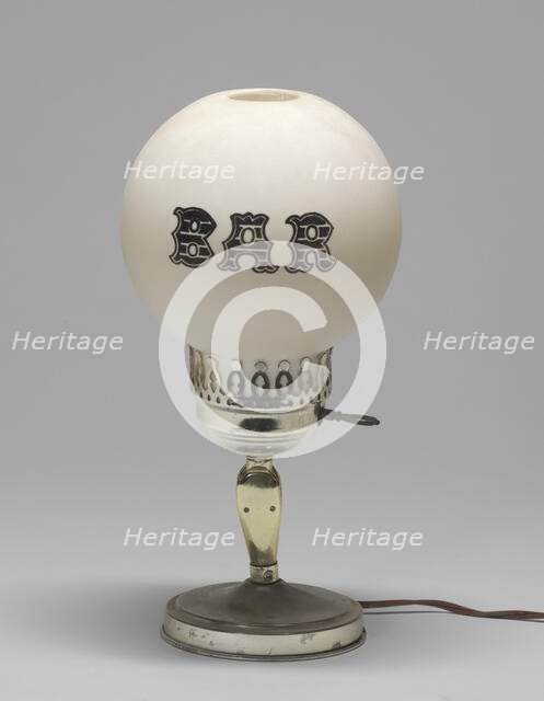 Lamp from Muse Bar, the home bar of Isaiah Muse, 1970s. Creator: Unknown.