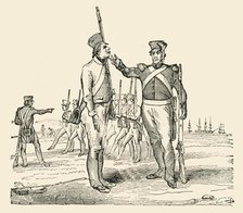 'Drilling raw Recruits', 1849. Creator: Unknown.