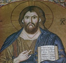 A Byzantine mosaic of Christ Pantocrator, 11th century. Artist: Unknown