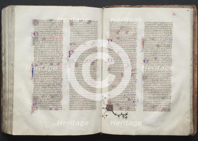 The Gotha Missal: Fol. 142v, Text, c. 1375. Creator: Master of the Boqueteaux (French); Workshop, and.