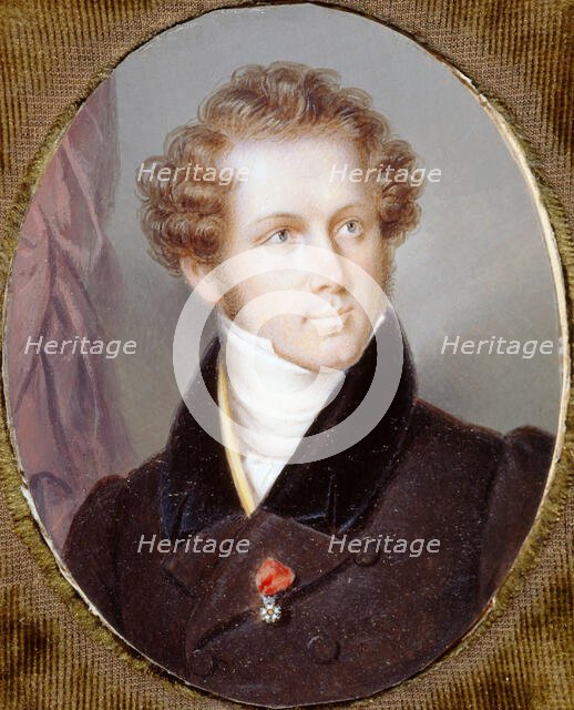 Portrait of the composer Vincenzo Bellini (1801-1835). Creator: Dupré, Louis (1789-1837).